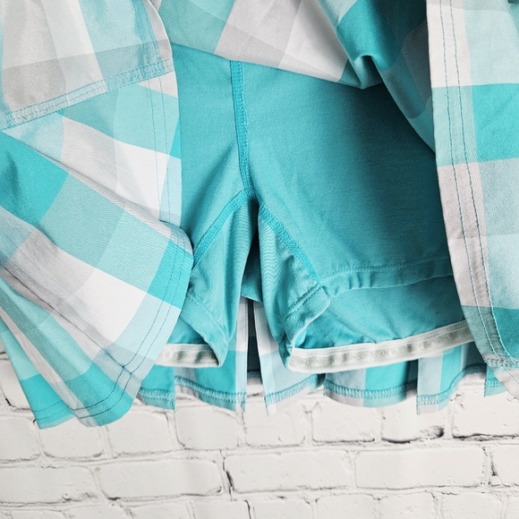 LULULEMON | plaid pleated skirt-shorts skort - Picture 4 of 6